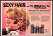 Tenax 1980s Magazine Print Advertisement (2 pages) 1985 Hair Touch France Blonde Tenax