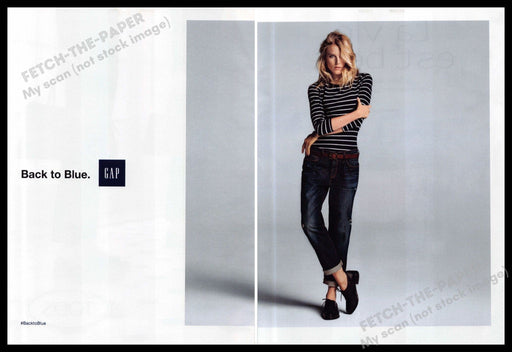 The Gap 2010s Print Ad (2 page) 2013 Dree Hemingway "Back to blue" The Gap