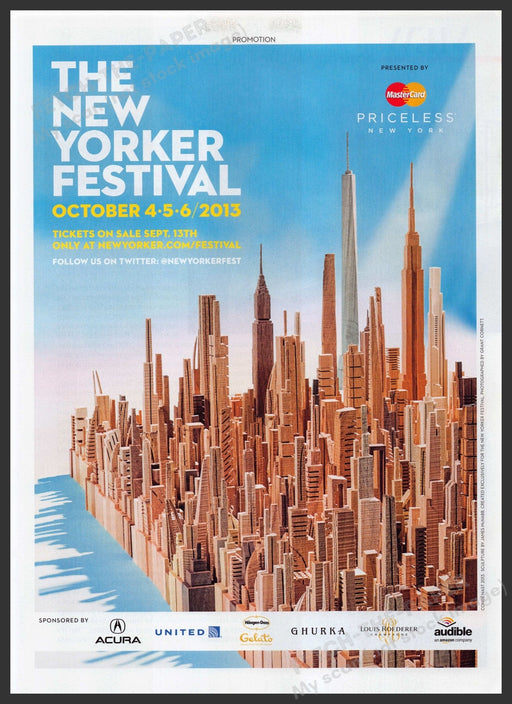 The New Yorker Festival Promotion 2000s Print Advertisement Ad 2013 Fetch the Paper!