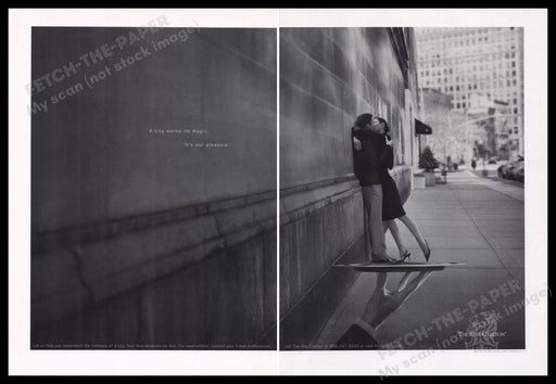 The Ritz-Carlton Hotel 2000s Print Advertisement (2 pages) 2005 Kissing Couples Fetch the Paper!