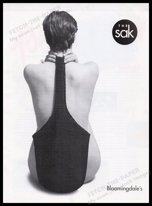 The Sak Handbags 1990s Print Advertisement Ad 1996 Bloomingdale's Fetch the Paper!