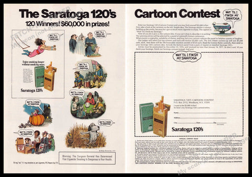 The Saratoga's 120's 1970s Print Advertisement (2 pg) 1976 Cartoon Contest The Saratoga's 120's