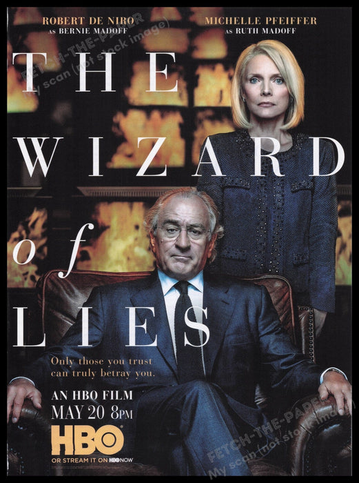 The Wizard Of Lies 2000s Print Advertisement Ad 2017 Fetch the Paper!