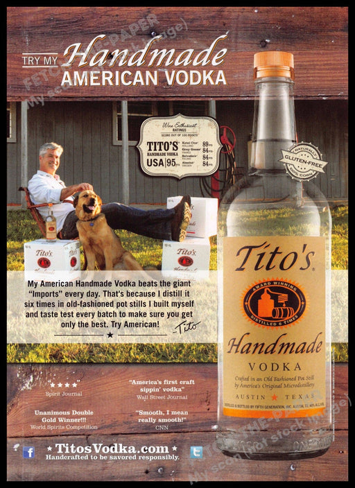 Tito's 2010s Magazine Print Advertisement 2013 American Handmade Tito's
