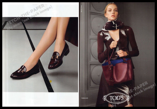 TOD'S 2010s Print Advertisement (2 page) 2014 Legs Shoes Handbag Fashion TOD's