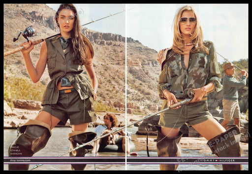 Tommy Hilfiger 2010s Print Advertisement (2 page) 2012 Legs Models Fly Fishing Tommy Hilfiger