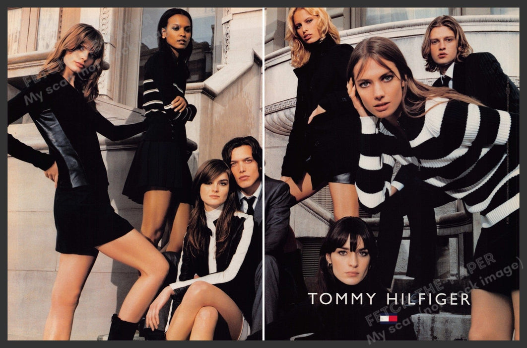 Tommy Hilfiger Clothing 2000s Print Advertisement (2 Page) 2003 Legs Group Steps Fetch-the-Paper