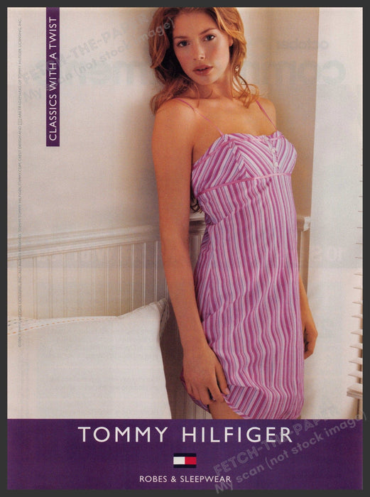 Tommy Hilfiger Robes & Sleepwear 2000s Print Advertisement 2004 Sexy Fetch-the-Paper