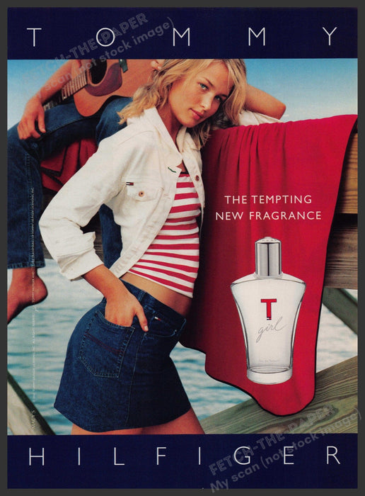 Tommy Hilfiger T Girl 2000s Print Advertisement 2002 Jean Skirt Tempting Fetch-the-Paper