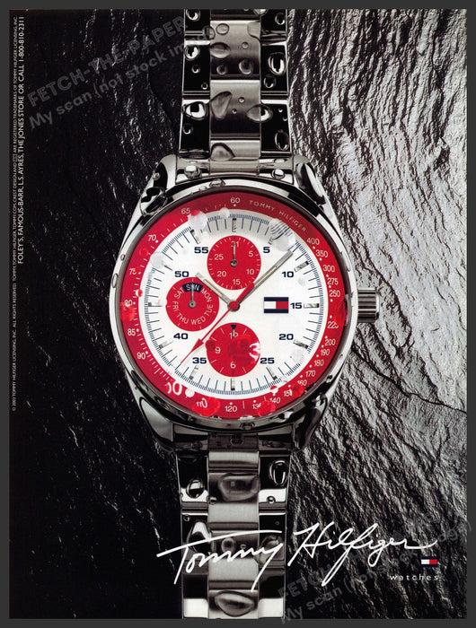 Tommy Hilfiger Watch 2000s Video Game Print Advertisement 2003 Red Face Water Fetch-the-Paper