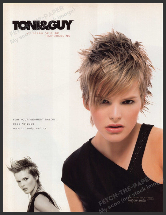 Toni & Guy Hairdressing Hair Products 2000s Print Advertisement Ad 2003 Fetch-the-Paper