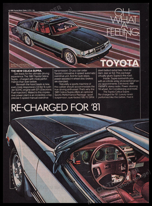 Toyota Celica 1980s Print Advertisement Ad 1981 Fetch the Paper!