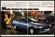 Toyota Starlet 1980s U.K. Print Advertisement (2 pgs) "More room to do run run" Toyota