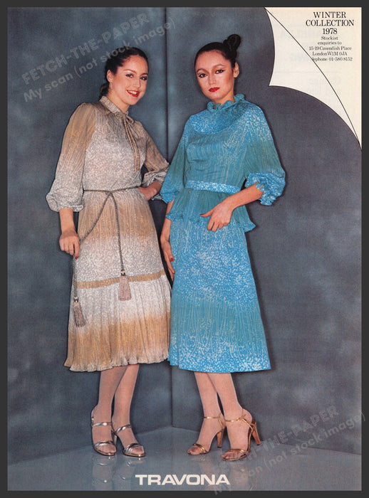 Travona Clothing 1970s Print Advertisement Ad 1978 Legs Hosiery Fetch-the-Paper