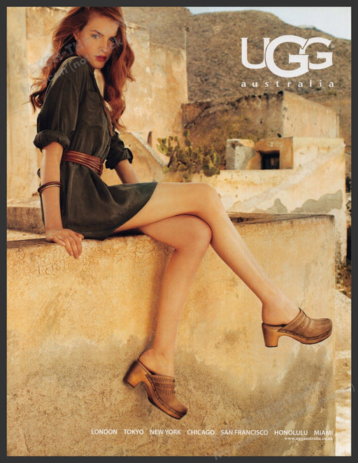 Ugg Australia Shoes 2010s Print Advertisement 2011 Legs Wall Fetch-the-Paper
