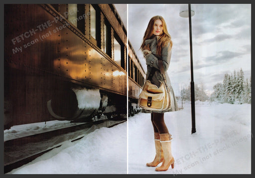 Ugg Boots Handbag Shoes 2000s Print Advertisement (2 pages) 2008 Train Fetch the Paper!