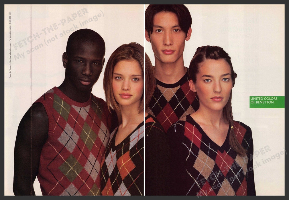 United Colors of Benetton 2000s Print Advertisement (2 page) 2000 Kids Sweaters Fetch-the-Paper