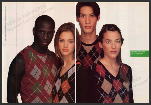 United Colors of Benetton 2000s Print Advertisement (2 page) 2000 Kids Sweaters Fetch-the-Paper