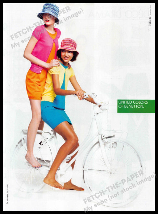 United Colors of Benetton 2010s Magazine Print Ad 2012 Bicycle Legs Colorful United Colors of Benetton