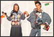 United Fashions of Benetton 1980s Print Advertisement Ad (2 pgs) 1987 Teens Jean Fetch-the-Paper