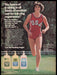Vaseline 1980s Print Advertisement Ad 1980 Julie Brown Track & Field Fetch the Paper!