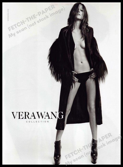 Vera Wang 2010s Magazine Print Ad 2014 Long Legs Josephine Le Tutour Bare Body Vera Wang