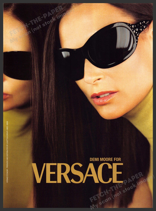 Versace 2000s Magazine Print Advertisement 2005 Demi Moore Sunglasses Versace
