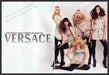 Versace Super Models 2000s Print Ad (2 pgs) 2006 Legs Black Tights Versace