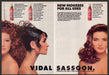 Vidal Sassoon 1980s Print Advertisement (2 pages) 1987 Big Hair Mousses Ad Vidal Sassoon
