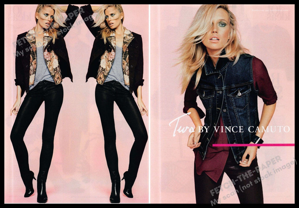 Vince Camuto 2010s Print Advertisement (2 page) 2013 Legs Cato Van Ee Vince Camuto