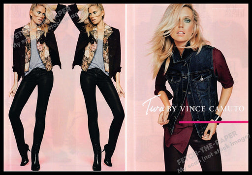 Vince Camuto 2010s Print Advertisement (2 page) 2013 Legs Cato Van Ee Vince Camuto