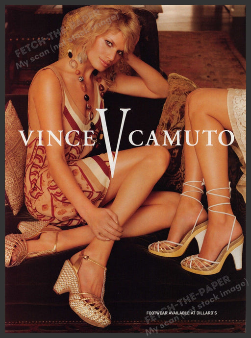 Vince Camuto Shoes 2000s Print Advertisement Ad 2006 Legs Dillard's Fetch the Paper!