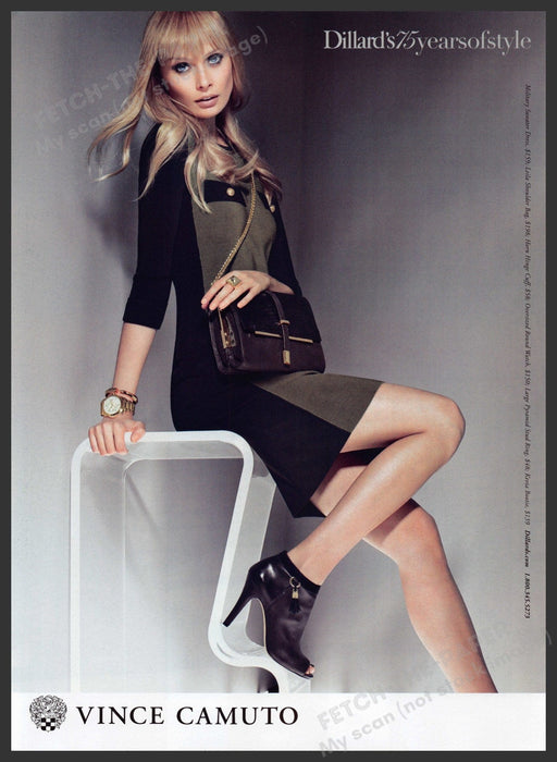 Vince Camuto Shoes 2000s Print Advertisement Ad 2013 Legs Long Chair Fetch the Paper!