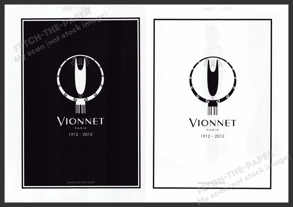 Vionnet Paris Fashion 2010s Print Ad (2 page) 2012 Fetch-the-Paper