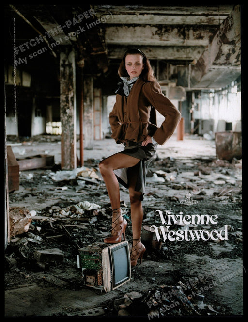 Vivienne Westwood 2000s Print Advertisement 2005 Legs T.V. Abandoned Building Fetch-the-Paper