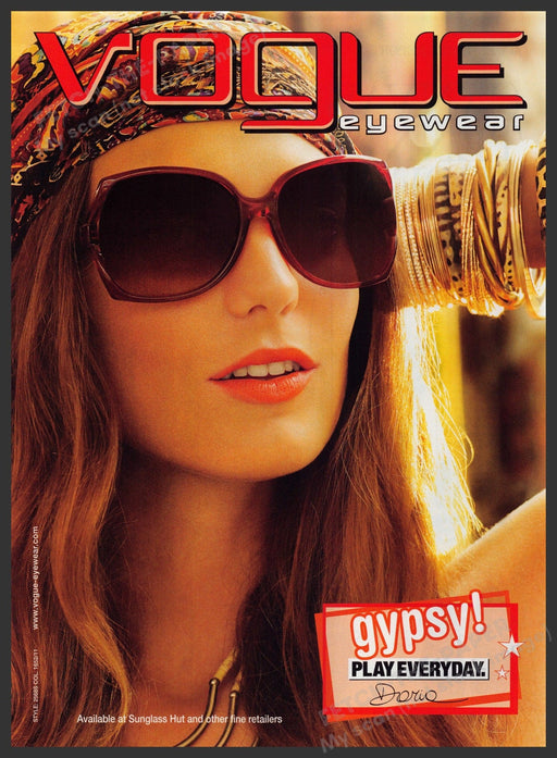 Vogue Eyewear Sunglasses Gypsy 2000s Print Advertisement 2009 Fetch-the-Paper