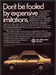 Volkswagen Jetta 1980s Print Advertisement 1986 "Don't be fooled by imitations" Fetch-the-Paper