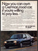 Volkswagen Jetta 1980s Print Advertisement 1986 "you can own a German road car" Volkswagen