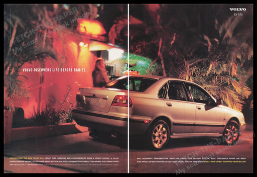 Volvo S40 Car 1990s Print Advertisement (2 pages) 1999 Fetch the Paper!