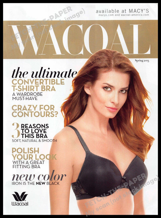 Wacoal 2010s Print Advertisement 2013 Lingerie T Shirt Bra Sexy Redhead Wacoal