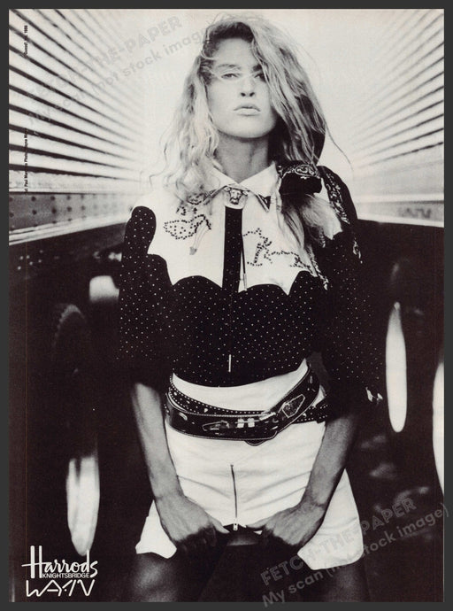 Way-In Clothing Harrods Knightsbridge 1980s Print Advertisement Ad 1986 Fetch-the-Paper