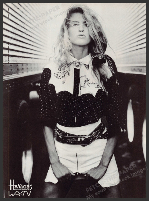 Way-In Clothing Harrods Knightsbridge 1980s Print Advertisement Ad 1986 Fetch-the-Paper