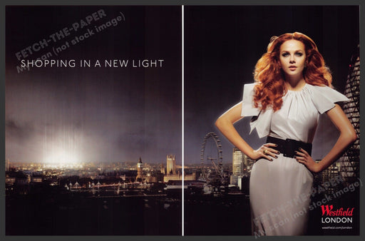 Westfield London 2000s Print Advertisement (2 Pg) 2008 "Shopping in a new light" Fetch-the-Paper