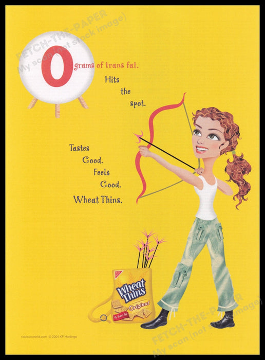 Wheat Thins Crackers Archery 2000s Print Advertisement Ad 2005 Fetch the Paper!