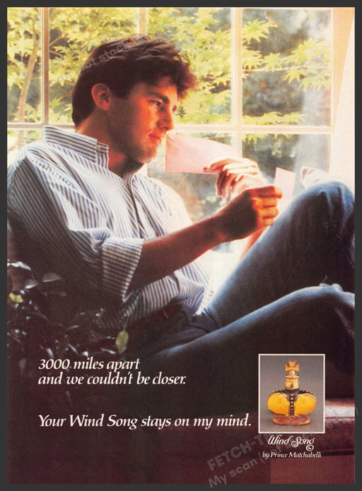 Wind Song 1980s Print Advertisement 1987 Prince Matchabelli (Not the product) Wind Song