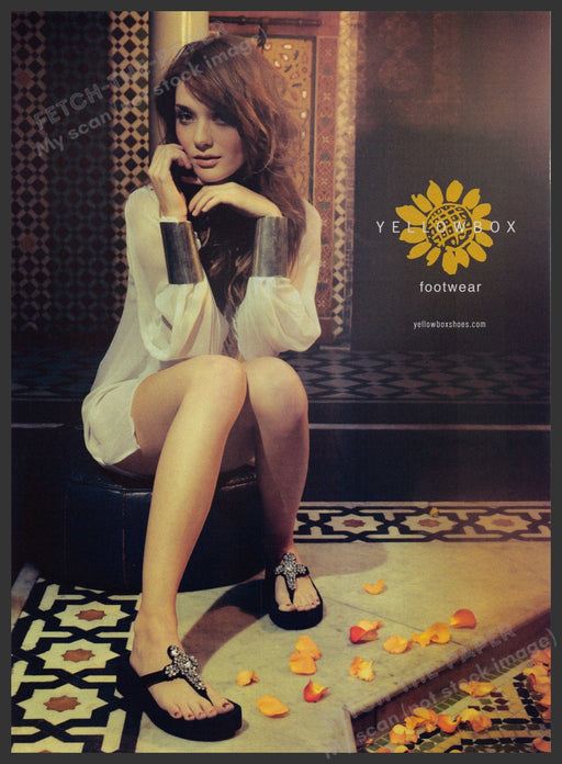 Yellowbox Footwear 2010s Print Advertisement Ad 2010 Shoes Legs Sandals Fetch-the-Paper