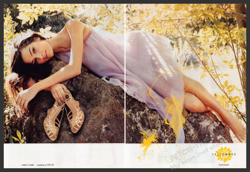 Yellowbox Shoes 2000s Print Advertisement (2 pages) 2006 Legs Forest Rock Fetch the Paper!