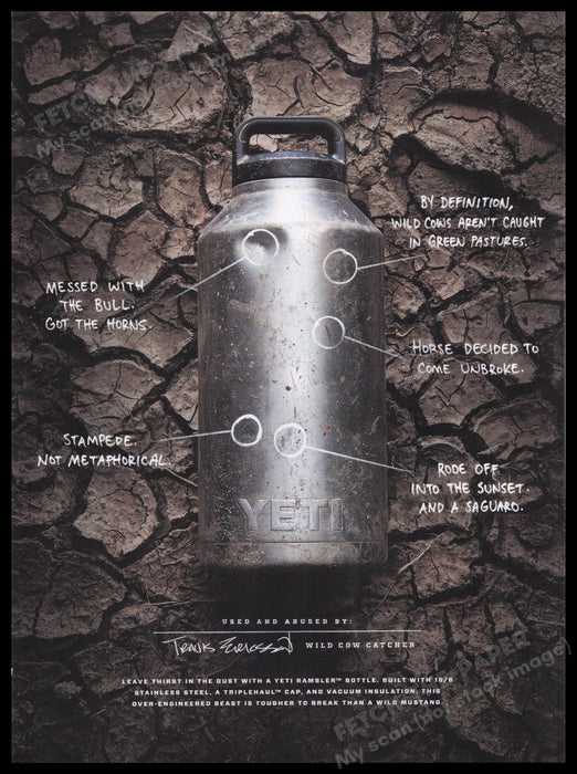 Yeti 2000s Print Advertisement Ad 2017 Fetch the Paper!