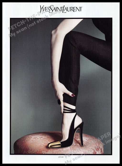 Yves Saint Laurent 2010s Magazine Print Advertisement 2012 Leg Shoes Heels Yves Saint Laurent