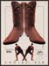 Zodiac USA Men's Cowboy Boots 1990s Print Advertisement Ad 1990 Fetch-the-Paper
